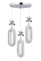 Home Kristal Tekli Turuncu Plastik Modern Plastik Salon-Oturma Odası Avize