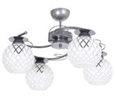 Fer Avize Deco 3'lü Gri Sarkıt Modern Cam Salon-Oturma Odası Avize