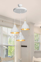 Mınımal Etıcaret Ve Bılgı Teknolojılerı Tekli Beyaz Şapkalı Modern Kumaş Salon-Oturma Odası Avize