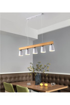 Rmdshop Alina Tekli Kahverengi Sarkıt Modern Ahşap Salon-Oturma Odası Avize