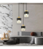 Apliqa Berca 6'lı Bej Sarkıt Modern Metal Salon-Oturma Odası Avize