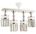 İstanbulmosaiclamps 4'lü Kahverengi Cam Otantik Cam Salon-Oturma Odası Avize