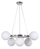 Fer Avize Tekli Gri Cam Modern Cam Salon-Oturma Odası Avize
