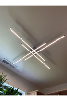 Özcan Aydınlatma 3229-2A-06 Chute Tekli Kırmızı Ledli Modern Metal Salon-Oturma Odası Avize