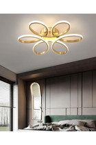 Burenze Tekli Altın Çember Modern Metal Salon-Oturma Odası Avize