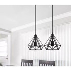 Lambadar Tekli Beyaz Kristal Taşlı Modern Metal Salon-Oturma Odası Avize