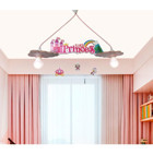 Arya Tekli Mavi Ahşap Modern Ahşap Bebek-Çocuk Odası Avize
