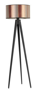 Vivense Tripod Metal Ayaklı 3 Ayaklı Silindir Lambader 155 cm Rose-Siyah