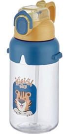 Vagonlife Boyun Askılı Pipetli Sarı Okul Çocuk Matara 650 ml