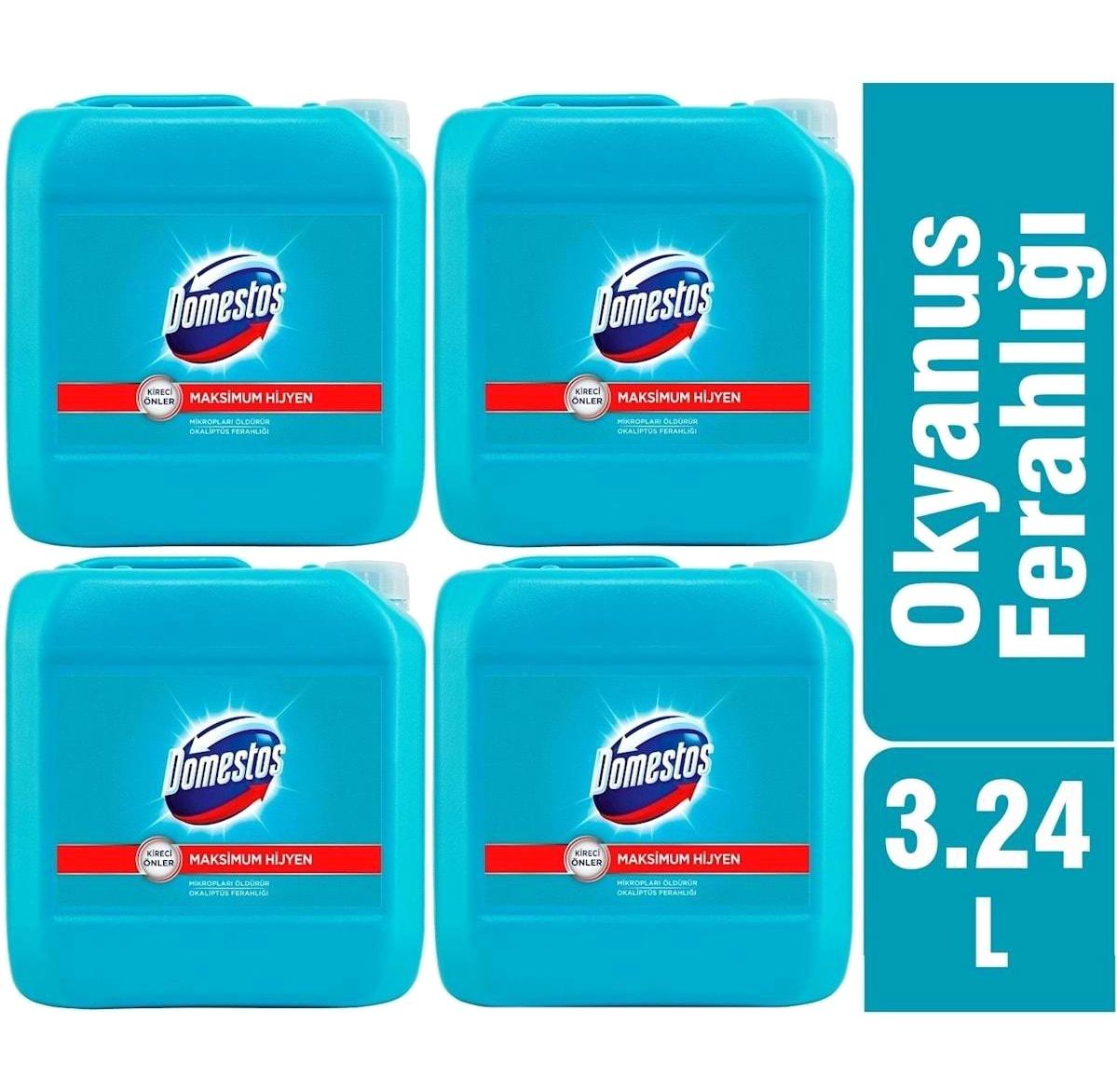 Domestos Yoğun Kıvamlı Kokusuz Banyo-Mutfak İçin Sıvı Çamaşır Suyu 4x3.25 lt