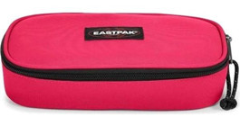 Eastpak Single Pembe Düz Bez Bölmeli Çift Gözlü Oval Cüzdan Kalemlik