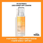 Bahar Babacan 50 Faktör Tüm Ciltler İçin Leke Karşıtı Nemlendirici Yağsız Suya Dayanıklı Vücut Güneş Kremi 150 ml