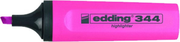 Edding 344 10'lu Neon Pembe Kesik Uçlu Fosforlu Kalem