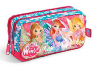 Winx Club 62129 Mavi-Pembe Bölmeli Simli Çift Gözlü Cüzdan Kalemlik