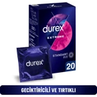 Durex Extreme Standart Fit Geciktiricili Tırtıklı Prezervatif 20'li