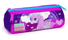 Coral High Unicorn Mor Bölmeli 3 Gözlü Cüzdan Kalemlik