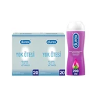 Durex Yok Ötesi Ultra İnce Prezervatif 2x20'li+Durex Aloe Vera Kayganlaştırıcı Jel 200 ml