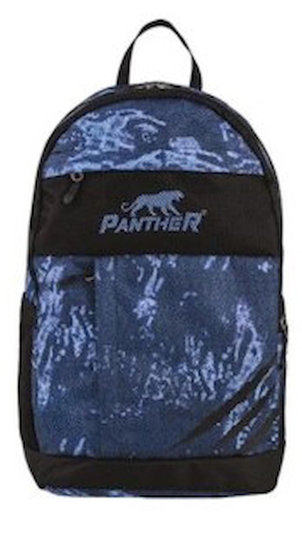 Panther PT--4593 3 Gözlü Mavi Lise-Üniversite Unisex Sırt Çantası