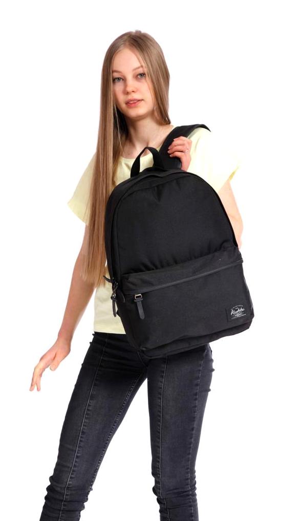 Kaukko K1290 3 Gözlü Siyah Lise-Üniversite Unisex Sırt Çantası