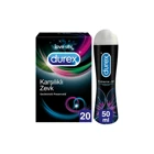 Durex Karşılıklı Zevk Geciktiricili Tırtıklı Prezervatif 20'li+Durex Extreme Jel 50 ml