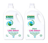 Green Clean Portakal Yağlı Alkolsüz Vegan Parabensiz Organik Nemlendiricili 2'li 2.75 lt Sıvı Sabun
