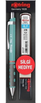 Rotring Tikky Silgili Plastik Metalik Deniz Mavisi 0.7 mm Uçlu Versatil Kalem Seti