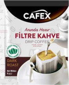 Cafex Tek İçimlik Sade Öğütülmüş Filtre Kahve 10x8 gr
