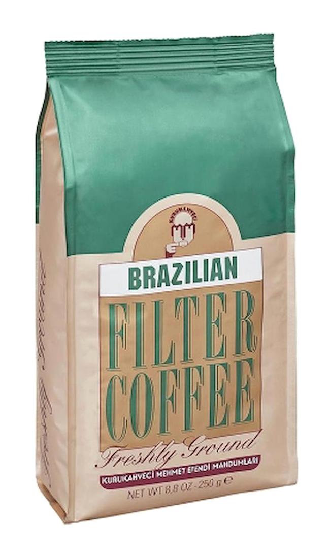 Kurukahveci Mehmet Efendi Sade Brezilya Arabica Öğütülmüş Filtre Kahve 6x250 gr