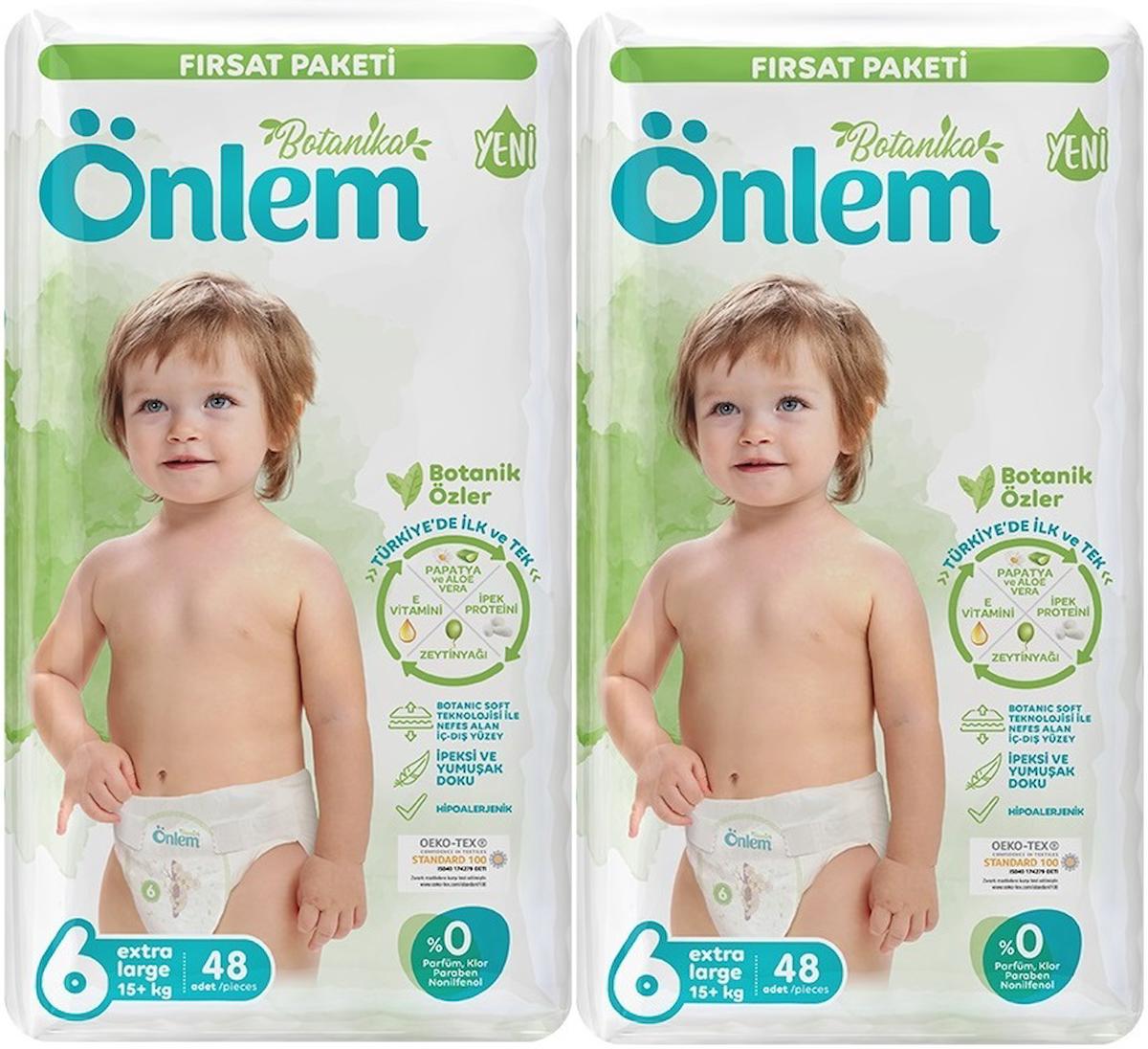 Önlem Botanika 6 Numara Cırtlı Bebek Bezi 96'lı