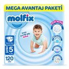 Molfix 5 Numara Cırtlı Bebek Bezi 120'li