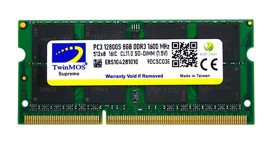 Twinmos MDD38GB1600N 8 GB DDR3 1x8 1600 MHz Ram