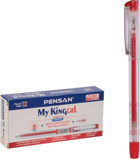 Pensan Plastik 0.5 mm Kırmızı 12'li Tükenmez Kalem