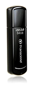Transcend TS64GJF350 USB 2.0 Type A 64 GB Flash Bellek Siyah