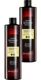 Avon Senses Essence Bergamotlu-Yeşil Çaylı Vegan Duş Jeli 2x500 ml