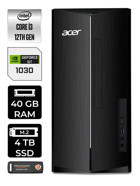 Acer Aspire DT.BHUEM.004 Harici GeForce GT 1030 Intel Core i3 12100 40 GB Ram 4 TB SSD Tower Windows 11 Pro Masaüstü Bilgisayar + PER4 BELLEK