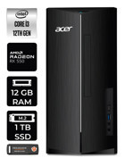 Acer Aspire DT.BHUEM.004 Harici Radeon RX 550 Intel Core i3 12100 12 GB Ram 1 TB SSD Tower FreeDos Masaüstü Bilgisayar + PER4 BELLEK