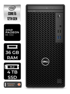 Dell OptiPlex N010O3000MTAC Harici Radeon RX 550 Intel Core i5 12500 36 GB Ram 4 TB SSD Tower Windows 11 Home Masaüstü Bilgisayar + PER4 BELLEK