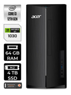 Acer Aspire DT.BHUEM.004 Harici GeForce GT 1030 Intel Core i3 12100 64 GB Ram 4 TB SSD Tower FreeDos Masaüstü Bilgisayar + PER4 BELLEK