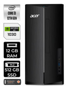 Acer Aspire DT.BHUEM.004 Harici GeForce GT 1030 Intel Core i3 12100 12 GB Ram 512 GB SSD Tower FreeDos Masaüstü Bilgisayar + PER4 BELLEK