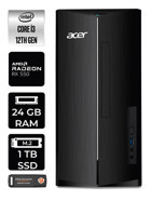 Acer Aspire DT.BHUEM.004 Harici Radeon RX 550 Intel Core i3 12100 24 GB Ram 1 TB SSD Tower Windows 11 Pro Masaüstü Bilgisayar + PER4 BELLEK