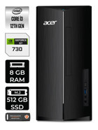 Acer Aspire DT.BHUEM.004 Harici GeForce GT 730 4 GB Intel Core i3 12100 8 GB Ram 512 GB SSD Tower Windows 11 Home Masaüstü Bilgisayar + PER4 BELLEK