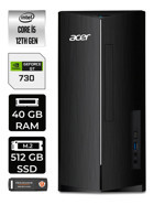 Acer Aspire DT.BHUEM.005 Harici GeForce GT 730 4 GB Intel Core i5 12400 40 GB Ram 512 GB SSD Tower FreeDos Masaüstü Bilgisayar + PER4 BELLEK