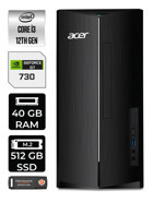 Acer Aspire DT.BHUEM.004 Harici GeForce GT 730 4 GB Intel Core i3 12100 40 GB Ram 512 GB SSD Tower Windows 11 Pro Masaüstü Bilgisayar + PER4 BELLEK