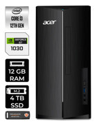 Acer Aspire DT.BHUEM.004 Harici GeForce GT 1030 Intel Core i3 12100 12 GB Ram 4 TB SSD Tower FreeDos Masaüstü Bilgisayar + PER4 BELLEK