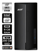 Acer Aspire TC1760 DT.BHUEM.004 Dahili Intel UHD Graphics Intel Core i3 12100 8 GB Ram 256 GB SSD Tower Windows 11 Home Masaüstü Bilgisayar + PER4 BELLEK