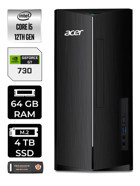 Acer Aspire DT.BHUEM.005 Harici GeForce GT 730 4 GB Intel Core i5 12400 64 GB Ram 4 TB SSD Tower FreeDos Masaüstü Bilgisayar + PER4 BELLEK