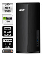 Acer Aspire DT.BHUEM.004 Harici GeForce GT 730 4 GB Intel Core i3 12100 8 GB Ram 4 TB SSD Tower Windows 11 Home Masaüstü Bilgisayar + PER4 BELLEK