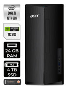 Acer Aspire DT.BHUEM.004 Harici GeForce GT 1030 Intel Core i3 12100 24 GB Ram 4 TB SSD Tower Windows 11 Home Masaüstü Bilgisayar + PER4 BELLEK