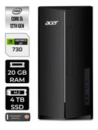 Acer Aspire DT.BHUEM.005 Harici GeForce GT 730 4 GB Intel Core i5 12400 20 GB Ram 4 TB SSD Tower FreeDos Masaüstü Bilgisayar + PER4 BELLEK