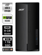 Acer Aspire DT.BHUEM.004 Harici GeForce GT 1030 Intel Core i3 12100 8 GB Ram 1 TB SSD Tower Windows 11 Home Masaüstü Bilgisayar + PER4 BELLEK
